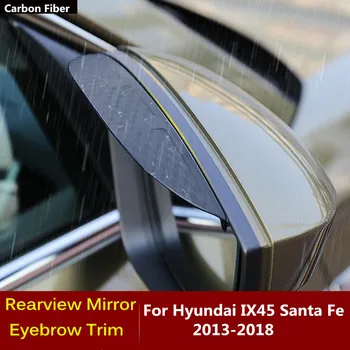 Для Hyundai IX45 SantaFe Santa Fe 2013 2014 2015 2016 2017 2018 Карбоновое зеркало бокового обзора, крышка козырька, накладка для бровей